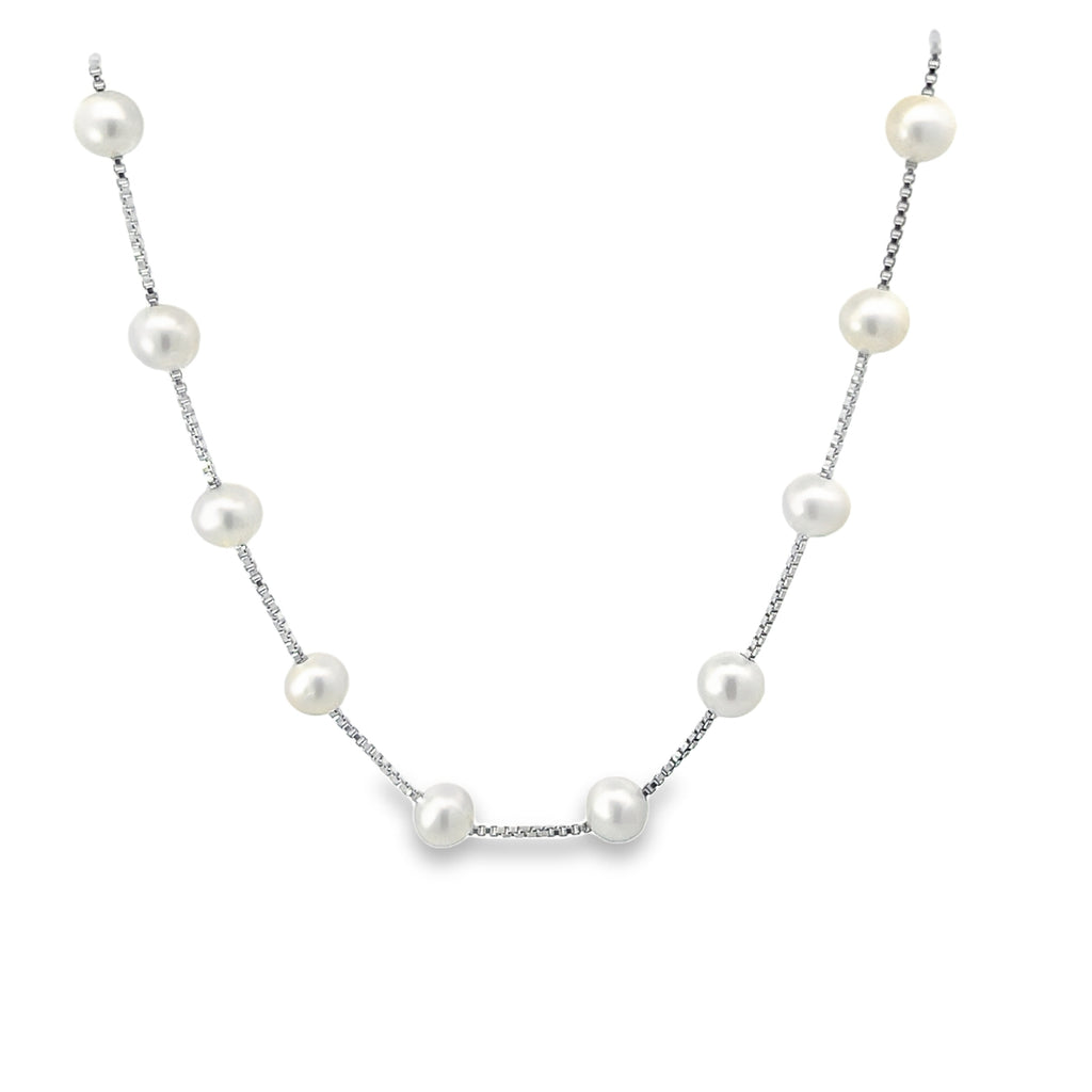 Tin Cup Freshwater Pearl Necklace | 5.5-6mm Pearl