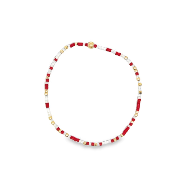 Hope Unwritten Bracelet in Bright Red & White