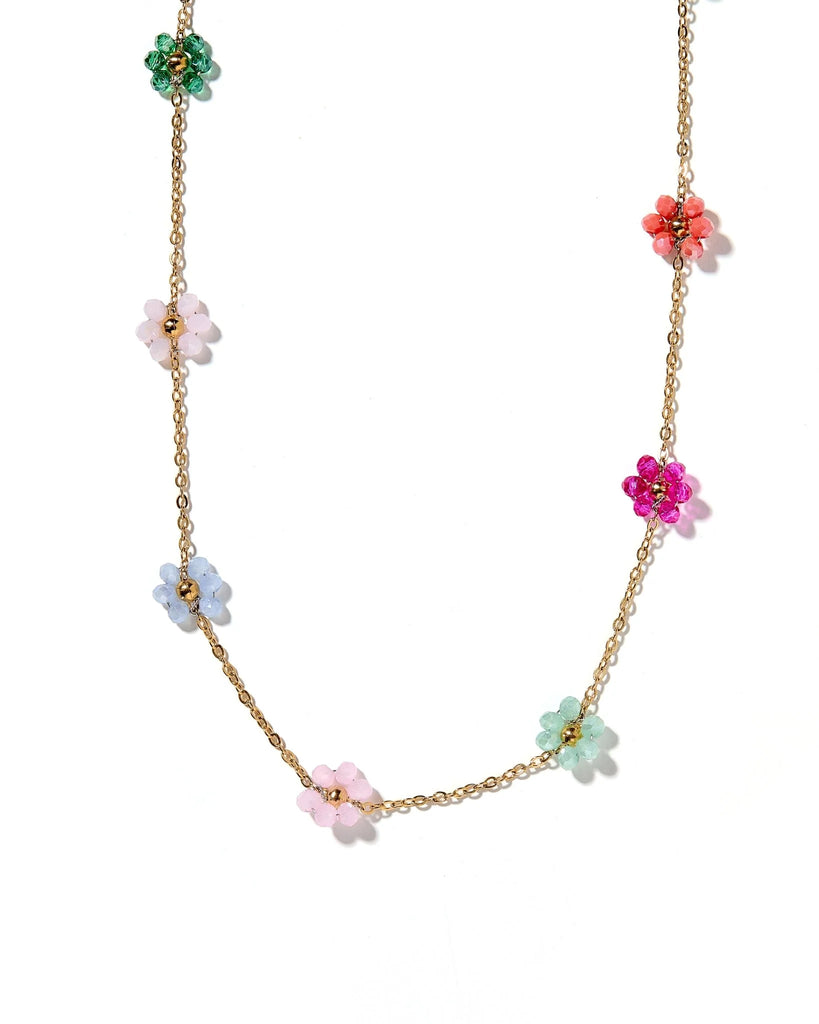 Gracie Flower Necklace - Multi Color