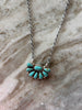 Navajo Handmade Turquoise Half Moon Sterling Silver Necklace by Alicia Wilson