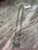 Navajo Handmade Turquoise Half Moon Sterling Silver Necklace by Alicia Wilson