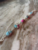Cotton Candy Turquoise Sterling Silver Bracelet
