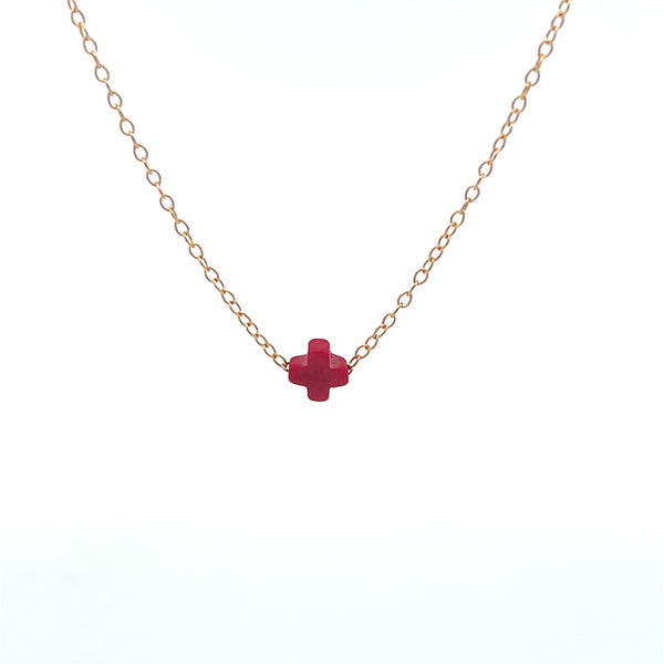 Small Signature Cross Necklace