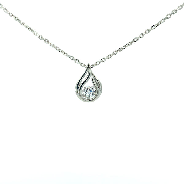 Sterling Silver Rhythm Of Love CZ Pendant