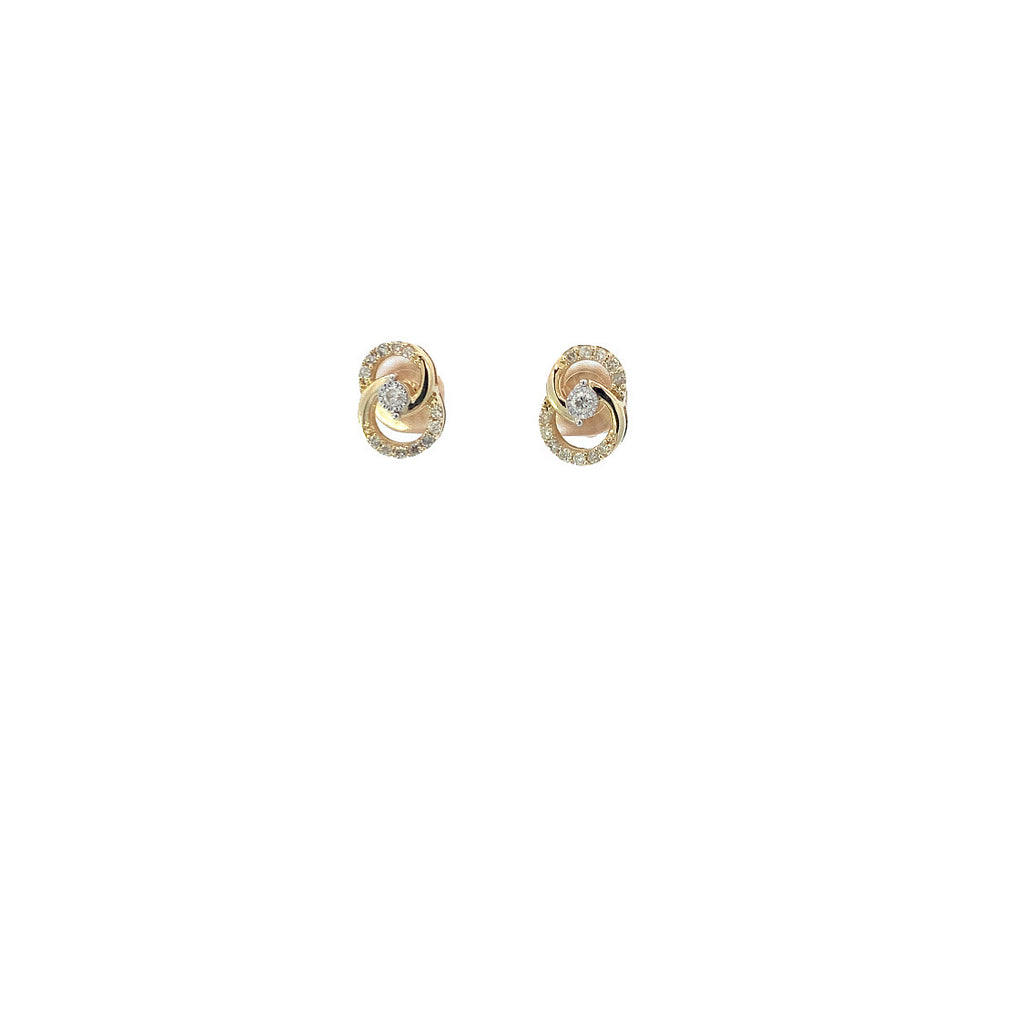 Diamond Interlocking Circle Earrings