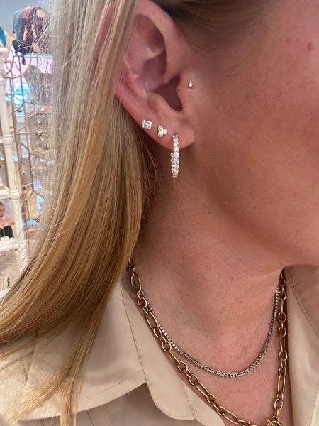 Lab Grown Diamond In & Out Hoop Earrings 2.00 CTW