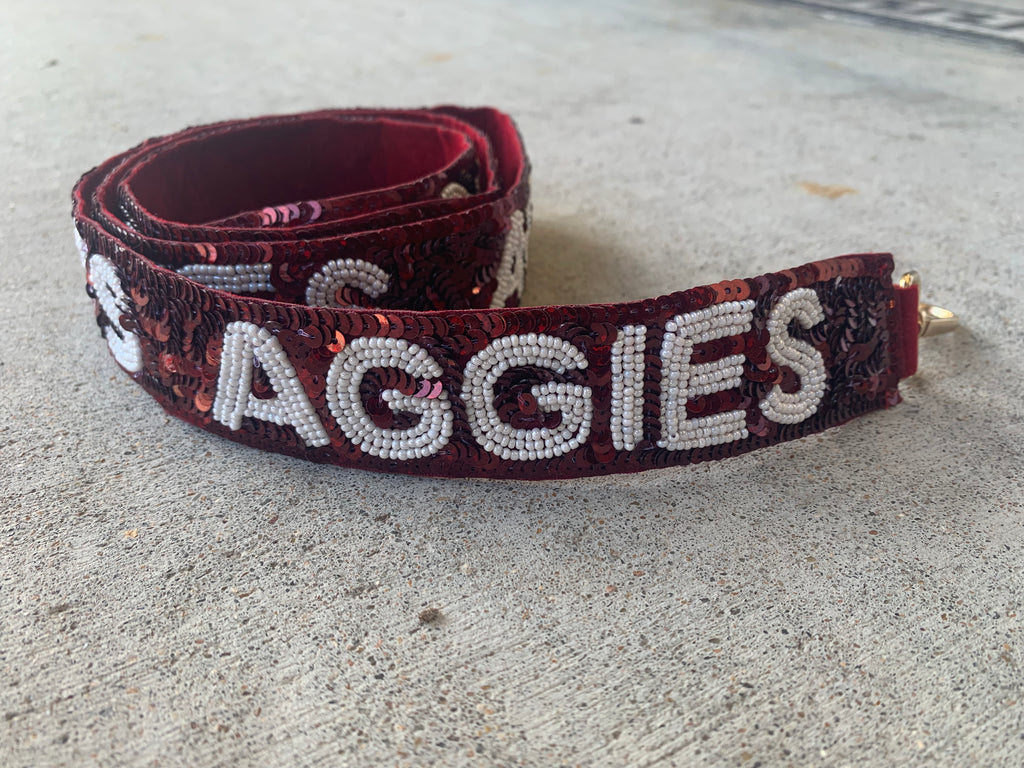 Aggies Sequin Crossbody Strap