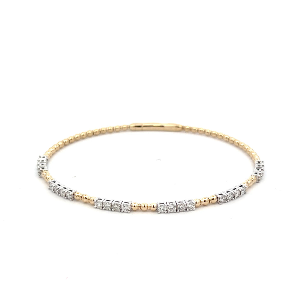 Stephanie Two-Tone Diamond Flex Bangle