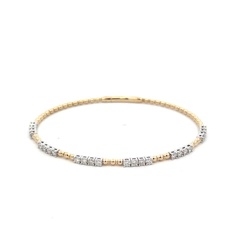 Stephanie Two-Tone Diamond Flex Bangle