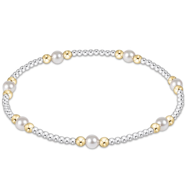 Purpose Pearl Pattern 4mm Bead Bracelet - Mixed Metal