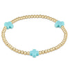 egirl Signature Cross Gold Filled Pattern 3mm Bead Bracelet
