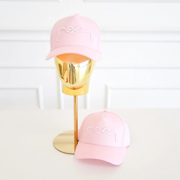 Pink on Pink Bow - Baseball Cap