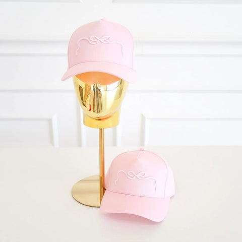 Pink on Pink Bow - Baseball Cap