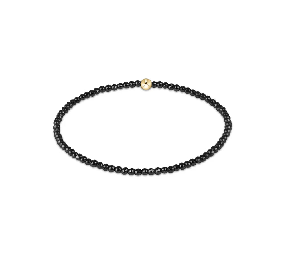 Faceted Hematite 2mm Bead Bracelet