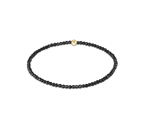 Faceted Hematite 2mm Bead Bracelet