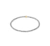 Silver Faceted Hematite 2mm Bead Bracelet