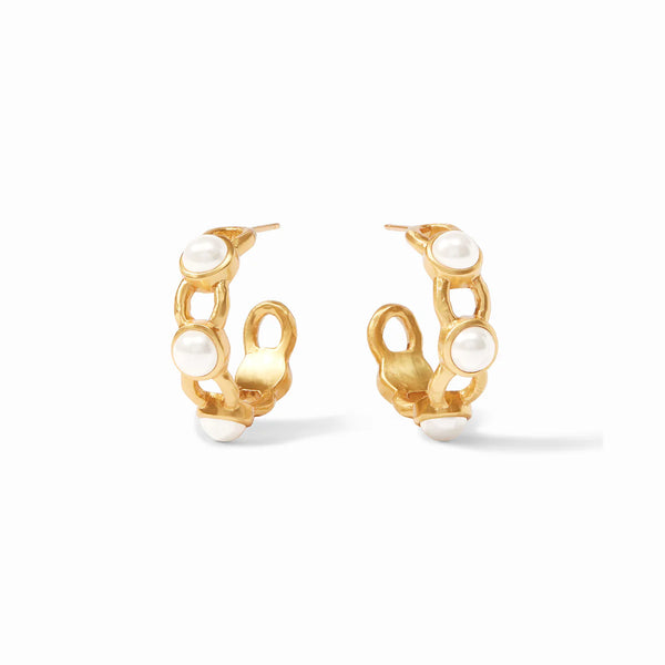 Palermo Pearl Hoop Earrings
