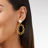 Palermo Statement Earring Gold Iridescent Bahamian Blue