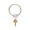 Leather Big O Keyring | Metallic