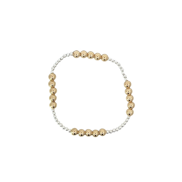 Classic Blissful Mixed Metal Bead Bracelet - 5mm