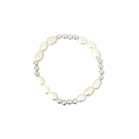 Willow Pearl Sterling Silver Bead Bracelet