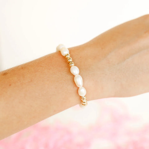 Willow Pearl Gold Filled Bead Bracelet