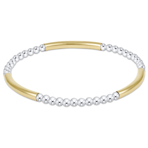 Bliss Bar Pattern Mixed Metal 3mm Bracelet