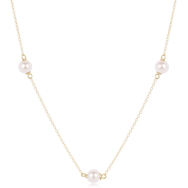 Simplicity Gold Filled Necklace with 6mm Pearls | 17