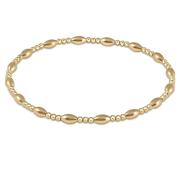 Harmony Sincerity Pattern 2mm Bead Bracelet in Gold