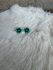 Turquoise Flower Cluster Stud Earrings