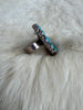 Turquoise Cluster Adjustable Ring