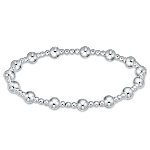 Classic Sincerity Pattern 5mm Bead Bracelet in Sterling Silver