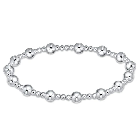 Classic Sincerity Pattern 5mm Bead Bracelet in Sterling Silver