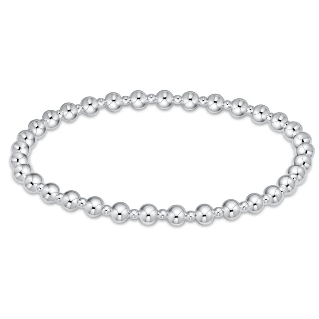 Classic Grateful Pattern 4mm Bead Bracelet - Sterling