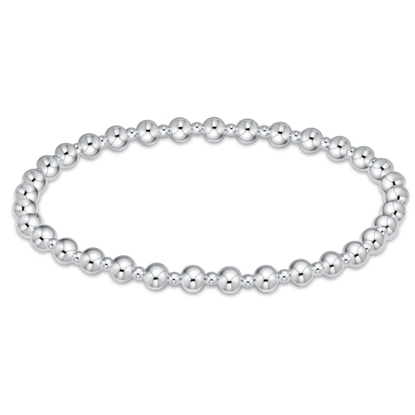 Classic Grateful Pattern 4mm Bead Bracelet - Sterling