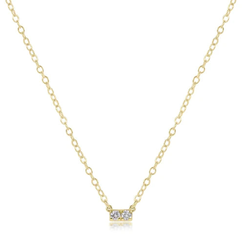 Diamond Significance Bar Pendant Necklace - TWO
