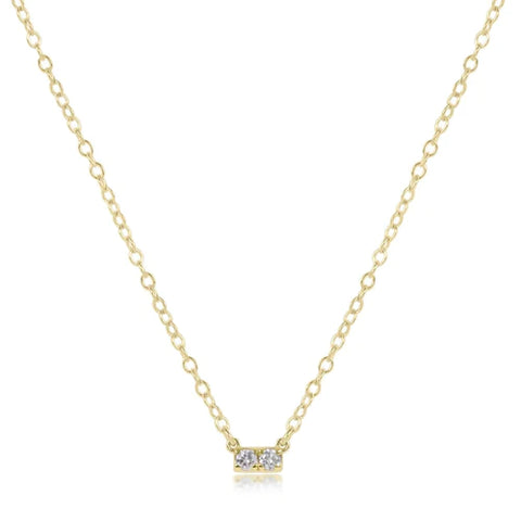 Diamond Significance Bar Pendant Necklace - TWO