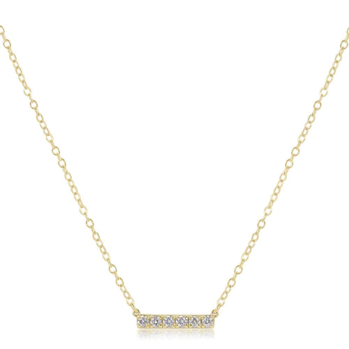 Diamond Significance Bar Pendant Necklace - SIX