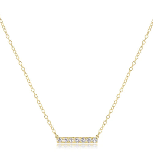Diamond Significance Bar Pendant Necklace - SEVEN