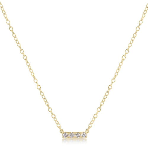 Diamond Significance Bar Pendant Necklace - FOUR