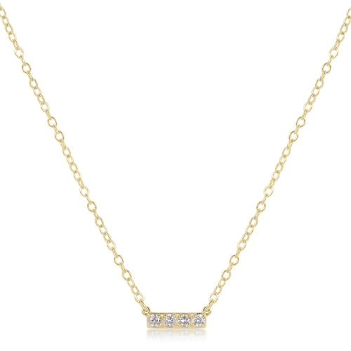 Diamond Significance Bar Pendant Necklace - FOUR