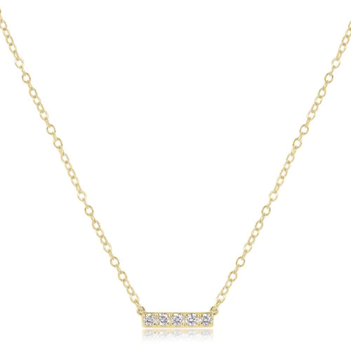 Diamond Significance Bar Pendant Necklace - FIVE