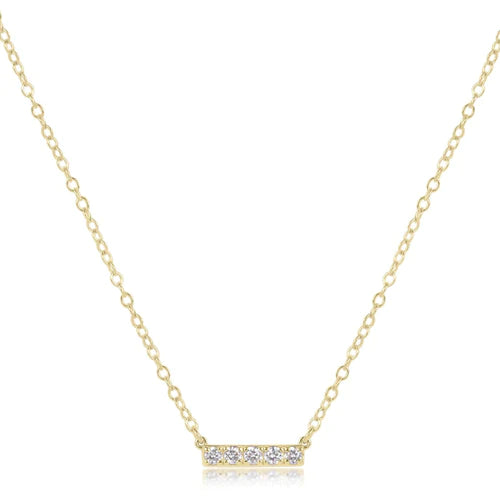 Diamond Significance Bar Pendant Necklace - FIVE