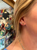 Baguette Diamond Bezel Stud Earrings