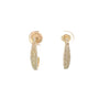 Pavé Diamond Gold Hoop Earrings