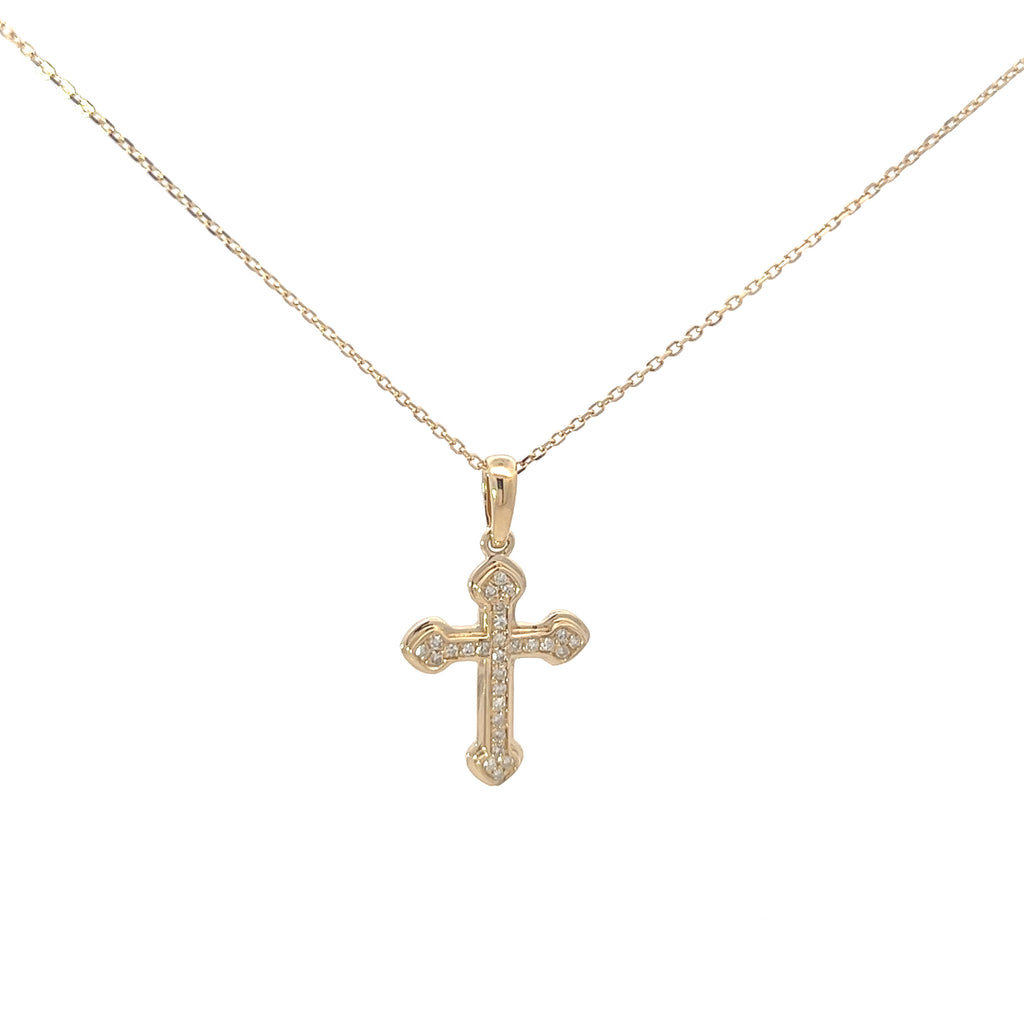 Pave Diamond Cross Necklace