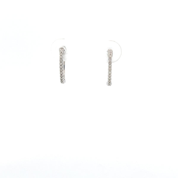 Diamond Huggie Earrings