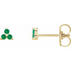 HILL COUNTRY RELIEF | Emerald Mini Trio Stud Earrings