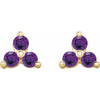 HILL COUNTRY RELIEF | Amethyst Mini Trio Stud Earrings