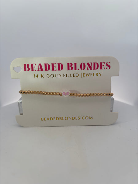 Pickleball Gold Filled Bead Bracelet